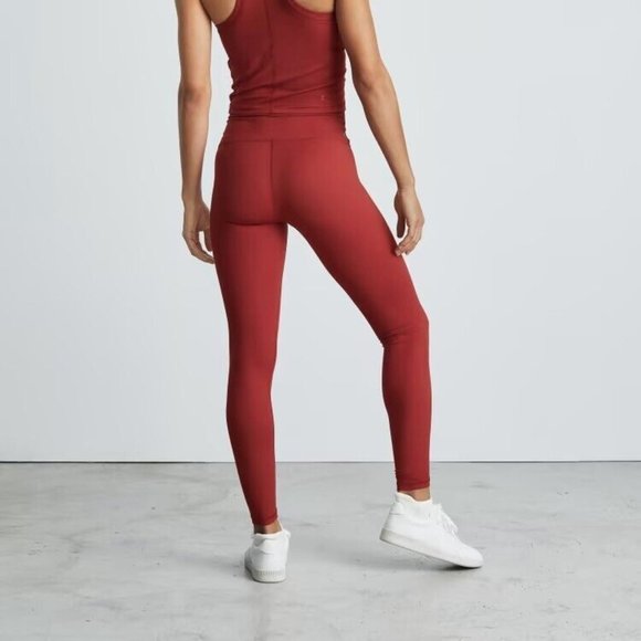 Everlane The Perform Legging Brandy Rose Red High Rise Size XL - Picture 2 of 7